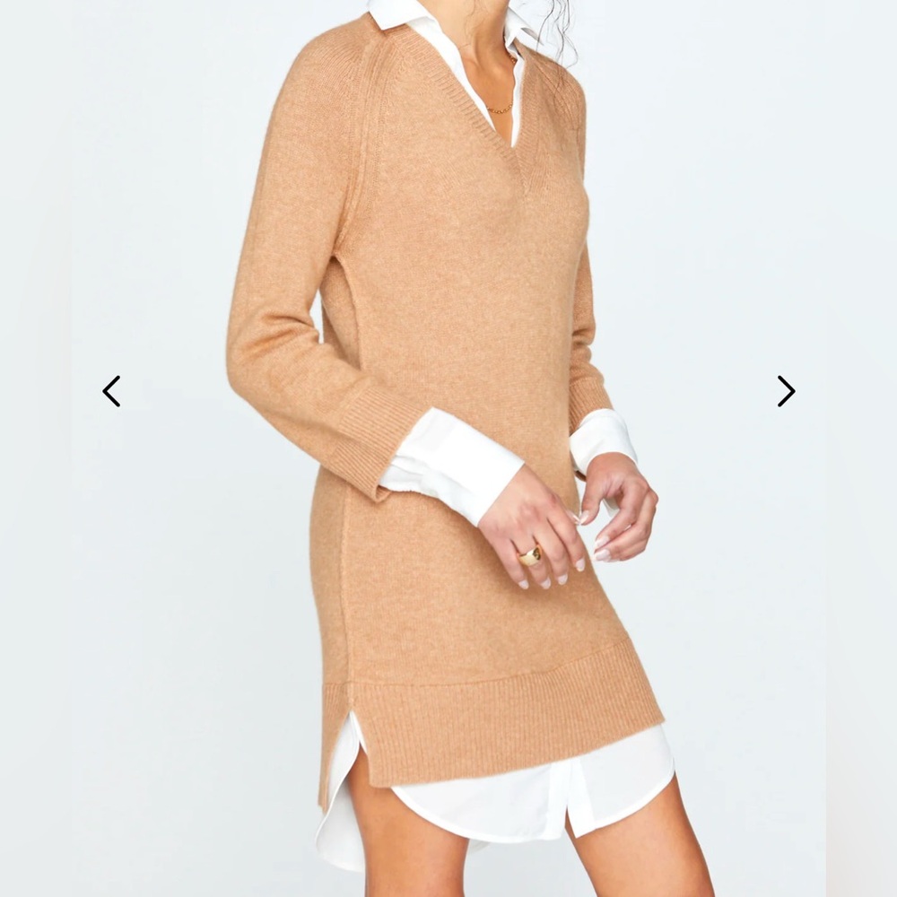 Brochu Walker “The Looker”  V-Neck Cashmere Sweater Dress